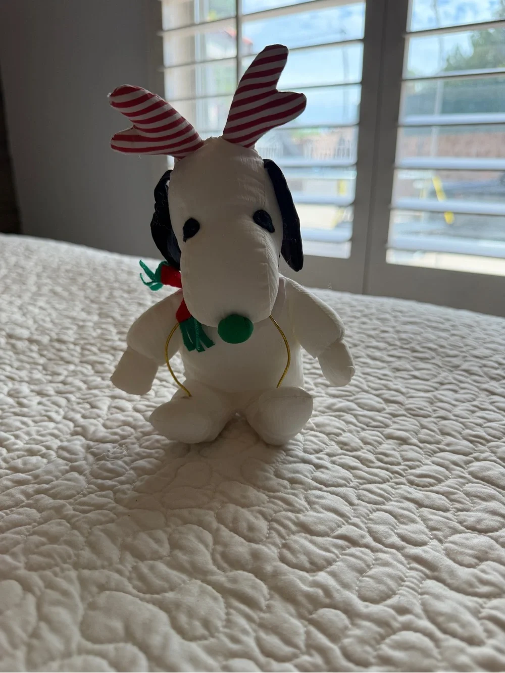 Peanuts Plush Reindeer SnoopyStuffed Animal Toy Christmas Holiday White Black 6
